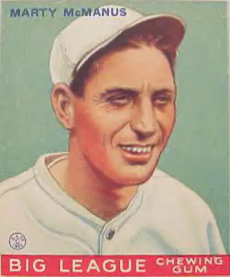 Marty McManus #48 — 1933 Goudey card — image 1